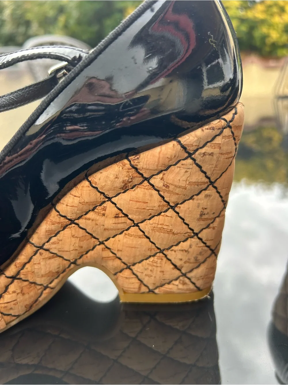 CHANEL black patent